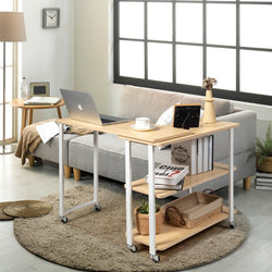 Brindy L-Shaped Corner Desk for Home Office - Natural