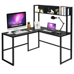Logan L Shaped Corner Desk For Gaming - Black