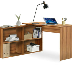 Amber L-Shaped Corner Desk - Pine