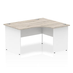 Pearson Right Hand Computer Desk For Office - Grey & White