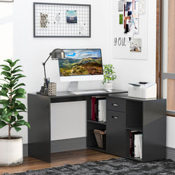 Destry L Shaped Corner Desk - Black
