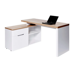Fortson L-Shaped White Corner Desk