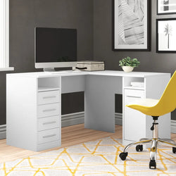 Heavyn Ergonomic L-Shaped Corner Desk - White
