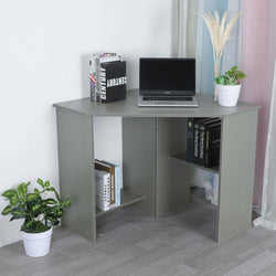 Aklin L Shaped Corner Desk - Grey